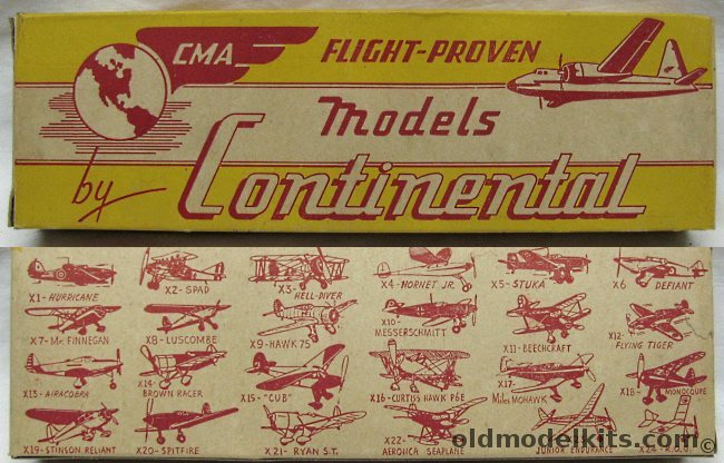 Continental Model Airplane Co P-40 Flying Tiger - Balsa Wood Flying Airplane, X12 plastic model kit